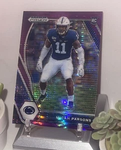 2021 Prizm Draft MICAH PARSONS RC - SSP Purple #'d 14/25  Pulsar! SP 🔥 MINT FS - Picture 1 of 9