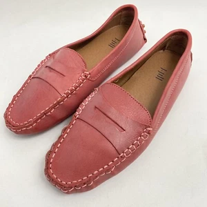 J Jill Womens Loafers Driving Shoes 6 M Flat Slip On Casual Dark Rose Leather - Picture 1 of 15