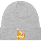 New Era LA Dodgers Outdoor Warm Winter Knitted Cuff Beanie Hat - Grey