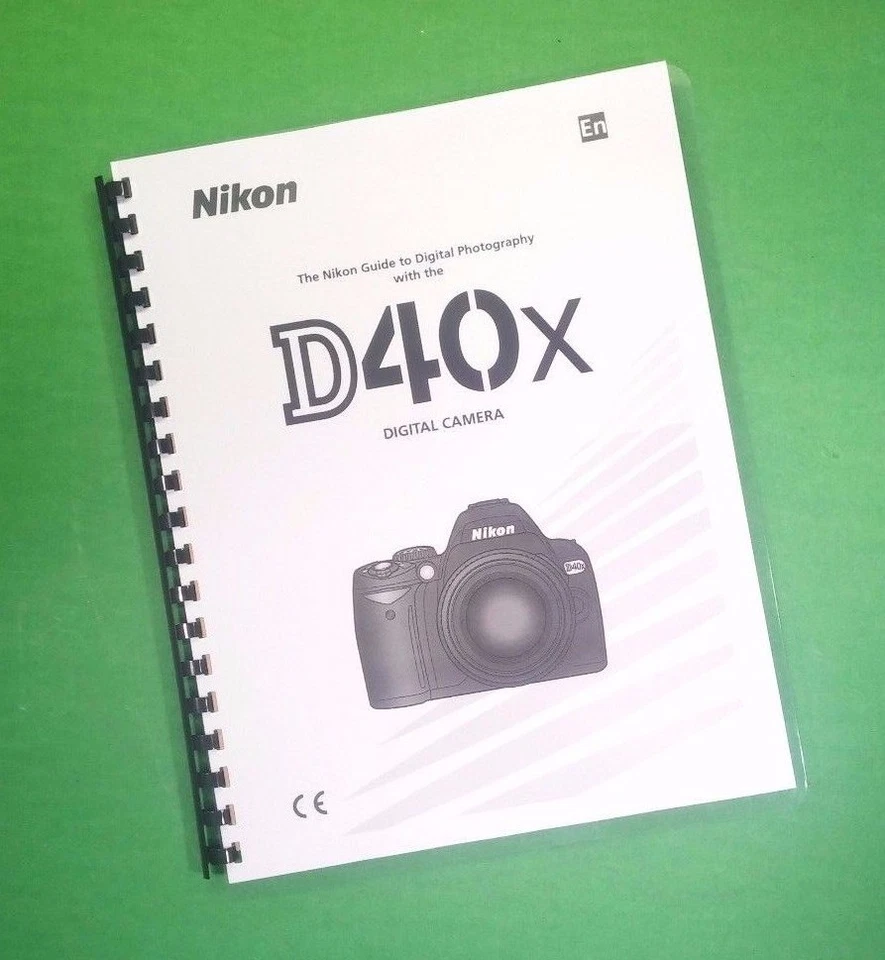 Owners Manual for Nikon D40X Camera 139 Pages W/Clear Covers! - Image 1 of 1