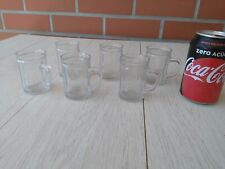 VINTAGE OLD LIQUOR WINE SHOTS glasses CUPS IN CUT GLASS SET OF 6 RARE