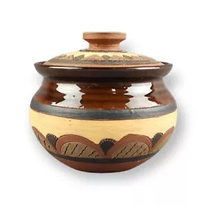 African Pottery Jar Hand Thrown Pottery Sugar Bowl Gabane Botswana Africa Tribal - Picture 1 of 6