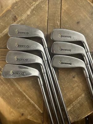 Browning Golf S350 Low Profile Iron Set 3-9 Right Handed Steel S/R Shaft Vintage - Image 1 of 4