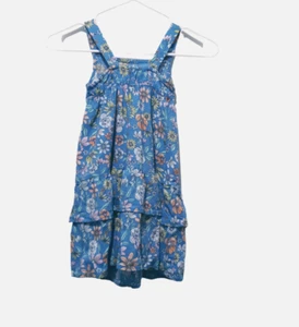 Old Navy Girls' Blue Floral Tiered Swing Summer Dress SIze XS(5) - Picture 1 of 7