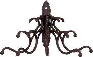 Antique Cast Iron Wall Hooks in Rust Finish farmhouse-inspired, wall-mounted - Picture 1 of 1