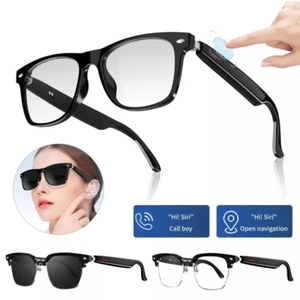 Smart Glasses Bluetooth Video Sunglasses w/ Open Ear Speaker Headset Headphone - Picture 1 of 19