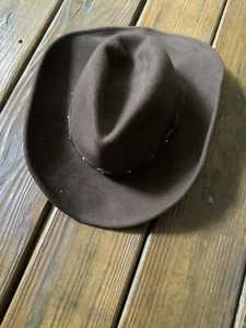 Western Express Inc. Cowboy Hat Small Brown 100% Wool Leisure Felt Made in USA - Picture 1 of 7