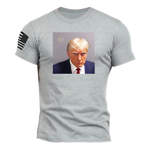 Trump Mugshot T Shirt USA Donald Trump 100% Cotton Tee