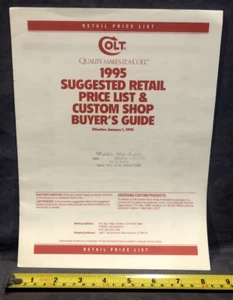 Colt 1995 Suggested Retail Price List & Custom Shop Buyer's Guide - Picture 1 of 4