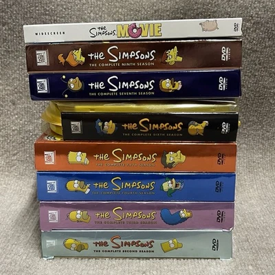 The Simpsons DVD 7 Lot Complete Seasons 2 3 4 5 6 7 & 9 And Movie Box Sets - Image 1 of 2