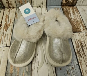 Girls' Callie Moccasin Boots Gold - Cat & Jack Size 8 Toddler - Picture 1 of 4