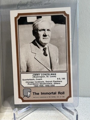 Fleer The Immortal Roll 1974 Jimmy Conzelman Washington St. Louis Foto 1 de 2