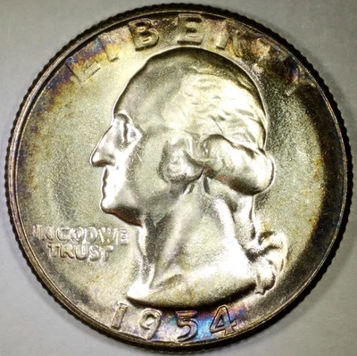 1954-S 25C Silver Washington Quarter - PCGS MS66 - Toned - Image 1 of 4