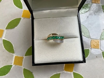 SMARAGDRING - RING MIT SMARAGDEN - GG 585 - RG 17  - NEUWERTIG MIT EXPERTISE  - Bild 1 von 4