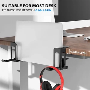 Höhenverstellbarer schwarzer Laptopständer ideal für jede Desktop-Umgebung - Afbeelding 1 van 13