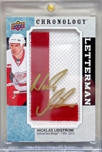 2018-19 Upper Deck Chronology Volume One Nicklas Lidstrom Letter Patch Auto #/10 - Picture 1 of 2