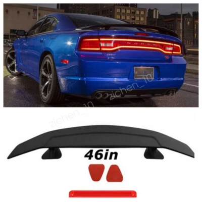 For Dodge Charger Daytona 46" Adjustable Rear Trunk Spoiler Wing Racing US Foto 1 de 4