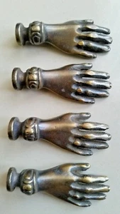 4x LATÓN ANTIGUO Estilo De Colección DAMAS delicadas MANOS Gabinete Cajón Perilla Tirador 2" #K12 - Imagen 1 de 6