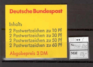 Germania 0346 Bund 1980 libretto tipo 23C MNH CV 13 euro Palazzo Castello - Foto 1 di 3