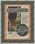 orig. Farb-Reklame Metropolis Harbou Weimann Science Fiction Stummfilm UFA 1926