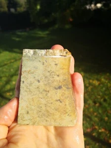 Greenstone Pounamu Nephrite Jade Flower kokopu slab lapidary carving - Picture 1 of 7