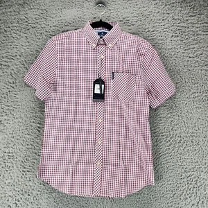 Ben Sherman Shirt Mens Small Red Short Sleeve Button Up *NWT* - Picture 1 of 12