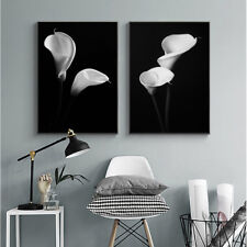 Black White Flower Poster Abstract Canvas Wall Art Print Nordic Home Decoration