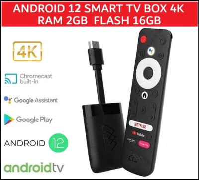 Decoder Ricevitore Mini Android 12 Smart Tv Box Google 4k UHD WiFi Bluetooth *** - Immagine 1 di 4