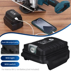 2 USB Port Phone Charger Adapter Converter LED For Makita 18V Li-ion Battery MU - Picture 1 of 5