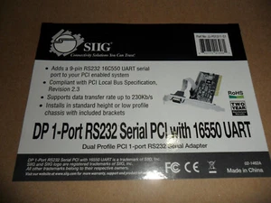 SIIG DP 1 Port RS232 Serial PCI with 16550 UART Brand New opened Box - Picture 1 of 4