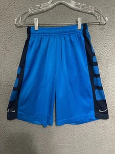 Nike Boy's Elite Basketball Shorts Size Medium Blue Drawstring Adult Polyester - Picture 1 of 5