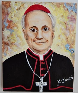 Papst Leo XIV Acryl 8"x10" Gemälde auf Leinwand von Künstlerin Marilyn Oliveri - Bild 1 von 2