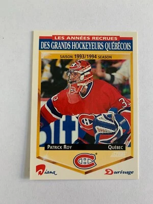 1993-94 Durivage Score #17 Patrick Roy- Montreal Canadiens - Image 1 of 2