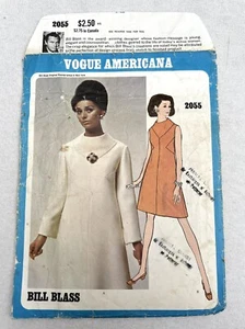 De Colección Vogue 2055 Blass Años 60 Vestido Patrón Mod Línea A Cuello Embudo Talla 16 Busto 38 - Imagen 1 de 17