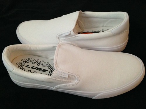 ASICS Lugz Clipper scarpa uomo tela punta tonda paraurti tessuto tomaia sneaker bianco 9 5