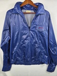 Vintage Dunlop Mens Blue Nylon Windbreaker Jacket Large - Picture 1 of 8