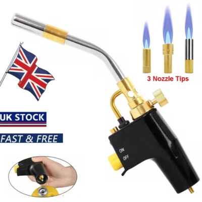 Propane Gas Solderding Brazing Plumbers Tool Gas Torch Mapp Blow Torch Map Tool - Image 1 of 4