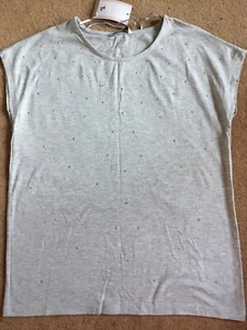 Ladies Grey T-shirt Size 8 BNWT - Picture 1 of 2
