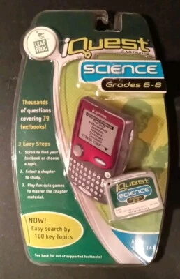 Leap Frog iQuest Cartridge Science Grades 6-8 Handheld Ages 11-14 SEALED NEW - Image 1 of 2