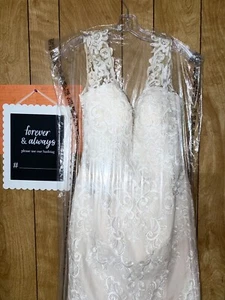 ivory lace wedding dress size 12 - Picture 1 of 5