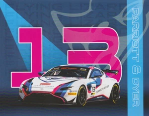 2024 Flying Lizard #13 "2nd Version" Aston Martin SRO GT4 America Hero Card - Picture 1 of 2