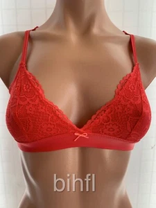Aerie / Reggiseno ~ Bralette / Pizzo Trasparente / Lati in Gabbia / Racerback / Corallo - Foto 1 di 3