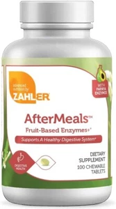 Zahler AfterMeals High Strength Digestive Support Supplement 100 Chewable Kosher - Picture 1 of 6