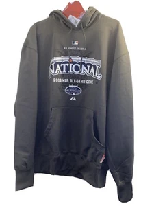 Majestic 2008 MLB All-Star Game National League grau Hoodie Herren Größe Large neu mit Etikett - Bild 1 von 6