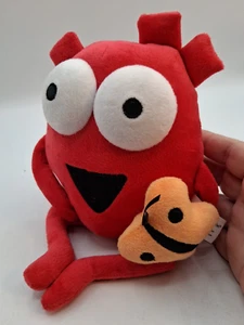 Der peinliche Yeti HERZ 7 Zoll Plüsch Sammlerstück rot mit Schmetterling Stofftier - Bild 1 von 5
