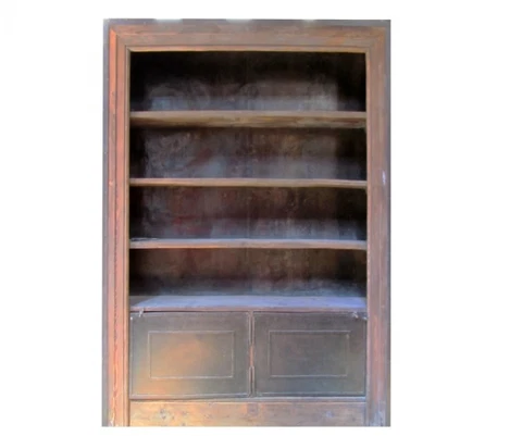 C - Antique Wooden Shelf With Metal Doors. X3283 Cover
