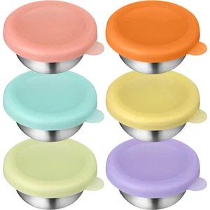 6 Stück Gewürz Saucen Behälter Kind Versiegelung Becher Deckel Design Becher - Bild 1 von 12