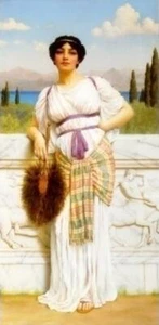 perfect 24x48 oil painting handpainted on canvas "greek beauty "N15201 - Picture 1 of 1