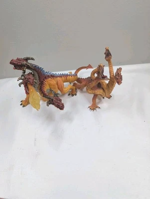 Lote Dragón Safari Ltd Tres Cabezas Dragón de Fuego Figura de Acción Fantasía Mítica Foto 1 de 4