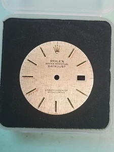 ROLEX DATEJUST 1603, 1613 ORIGINAL LINEN GOLD TONE DIAL - Picture 1 of 8
